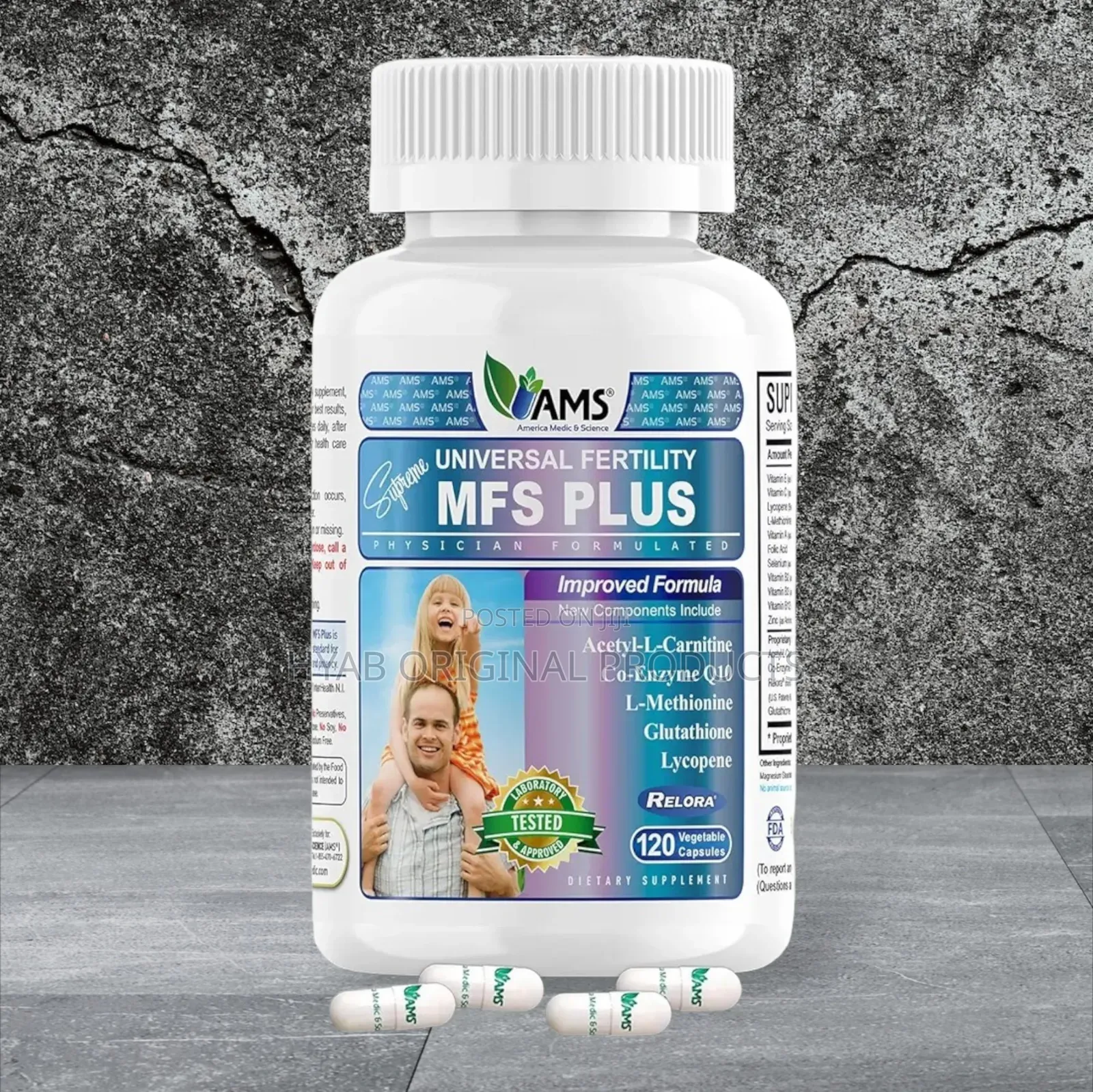AMS MFS Plus Fertility for Men (120 Capsules) Sperm Count Boost