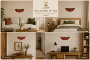 Ethiopian Angel Painting on Wood