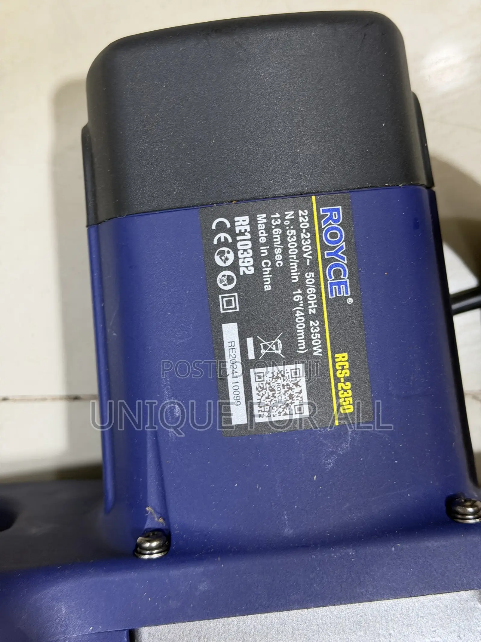 ROYCE RCS-2350 Electric Chain Saw (የኤሌክትሪክ የእንጨት መቁረጫ/ሰንሰለት መጋዝ)