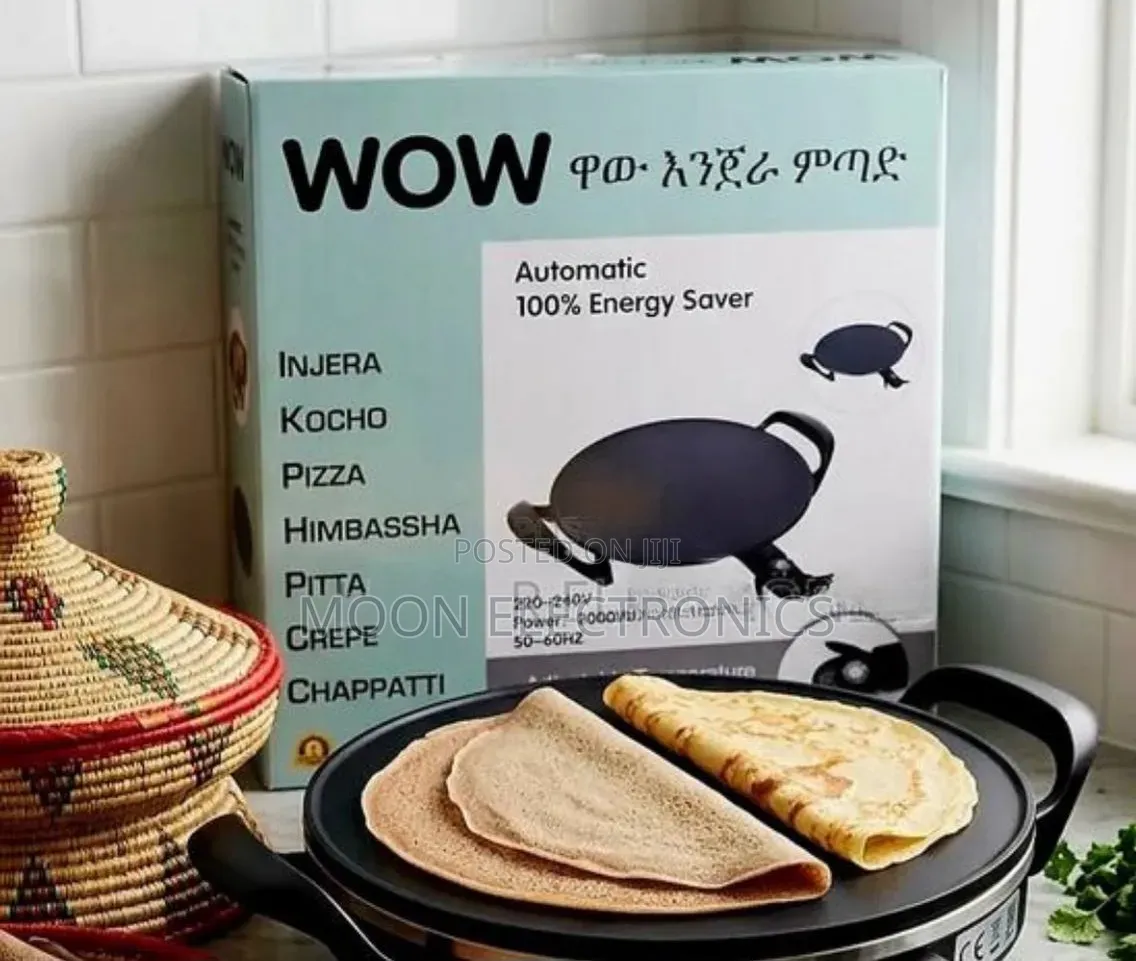 Limited Stock! WOW Electric Injera Mitad 46cm WOW Grill Multipurpose