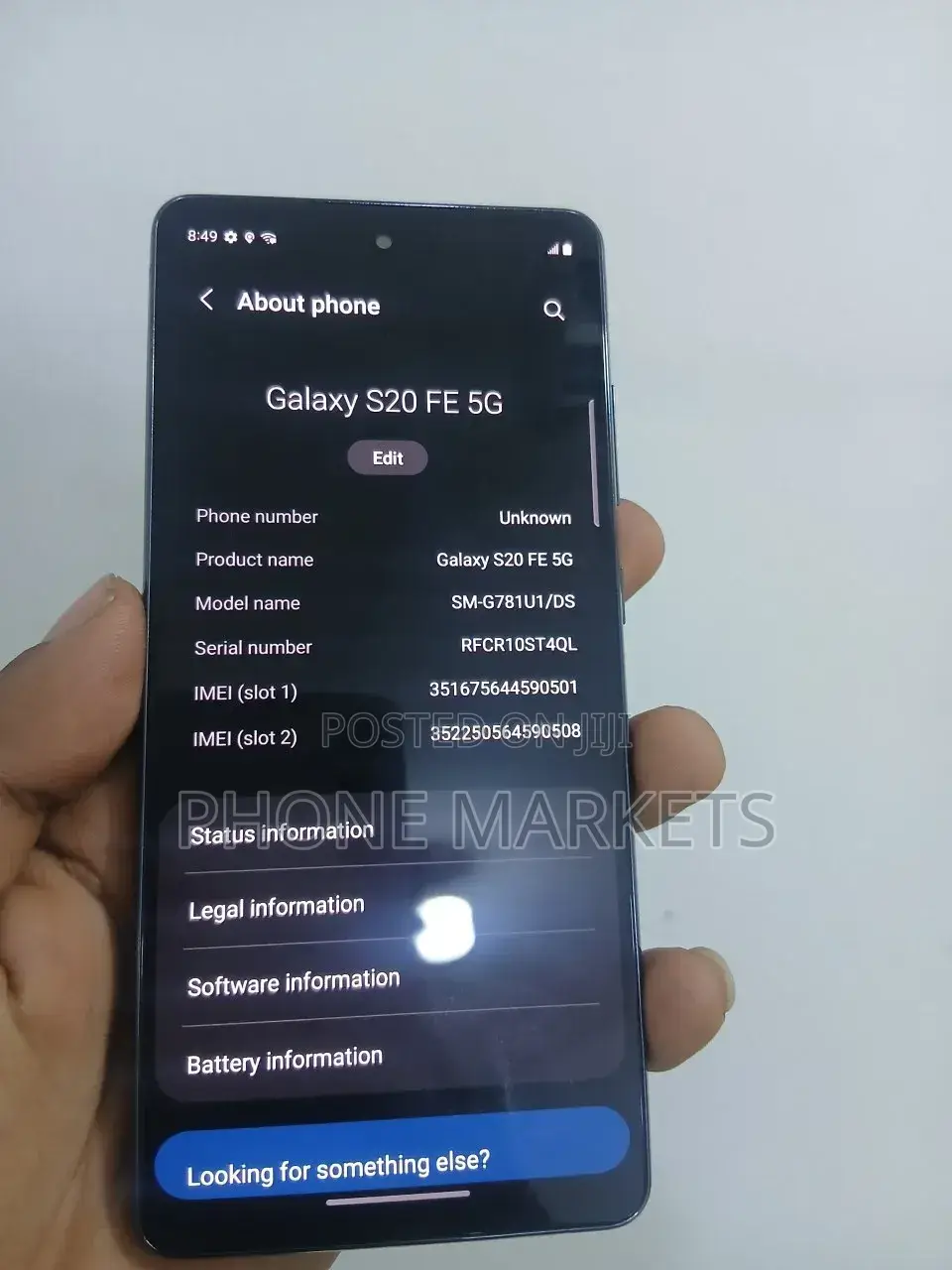 Samsung Galaxy S20 FE 128 GB Black
