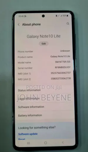 Samsung Galaxy Note 10 Lite 128 GB Black