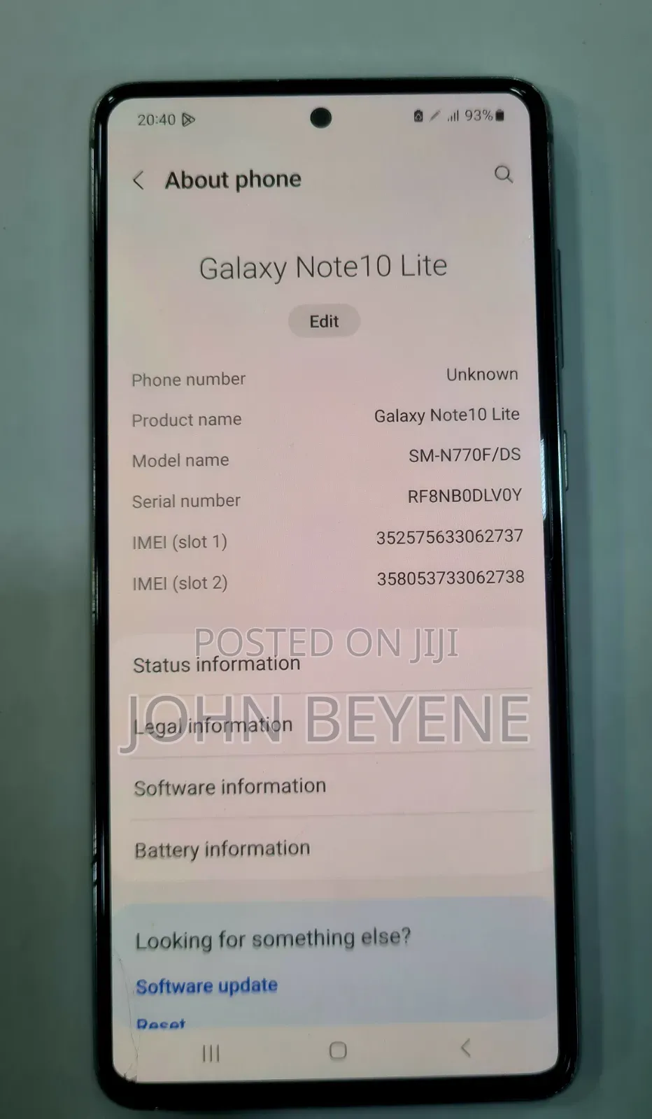Samsung Galaxy Note 10 Lite 128 GB Black