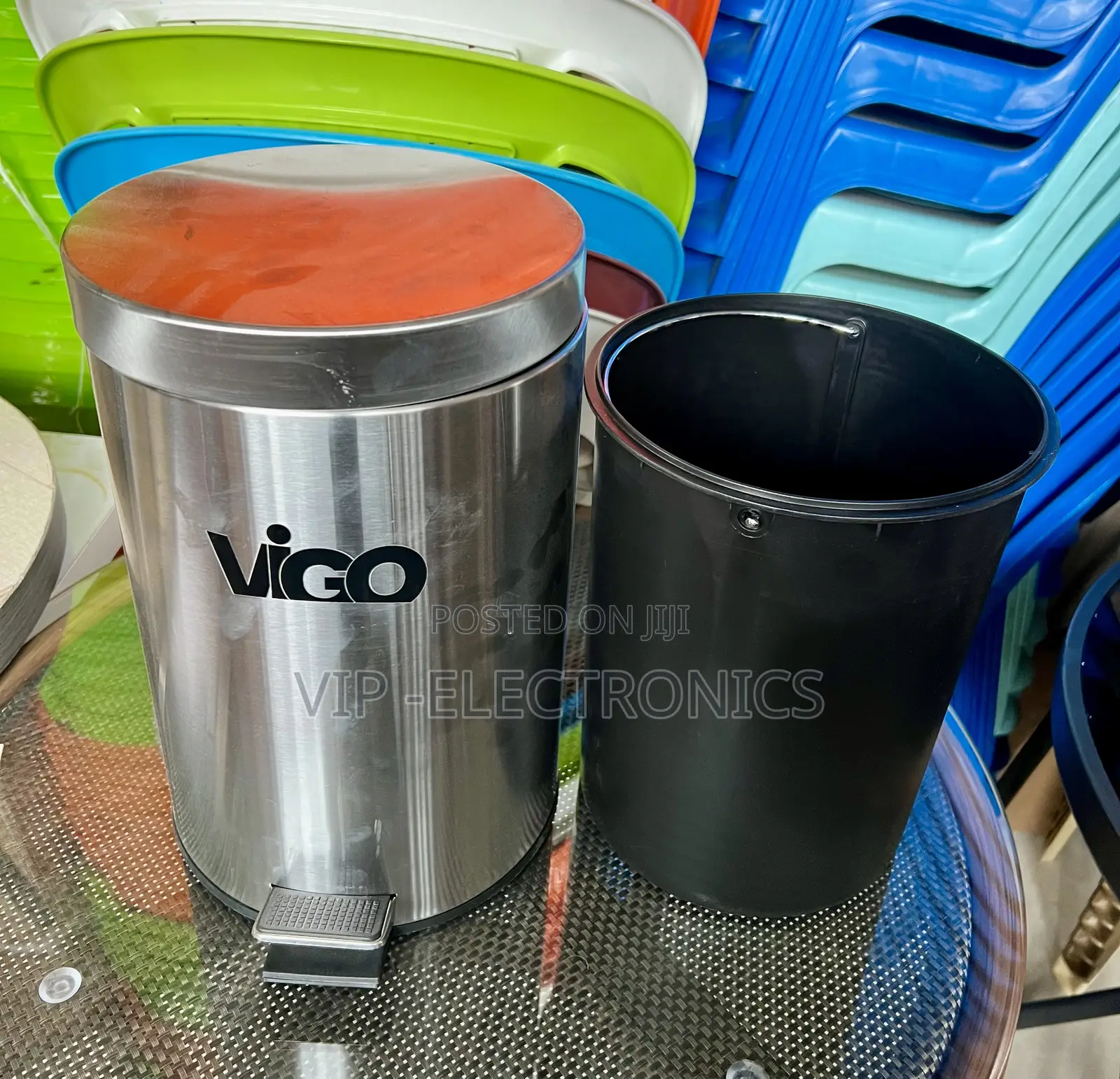 VIGO 20L Stainless Steel Pedal Dust Bin With Soft-Close Lid