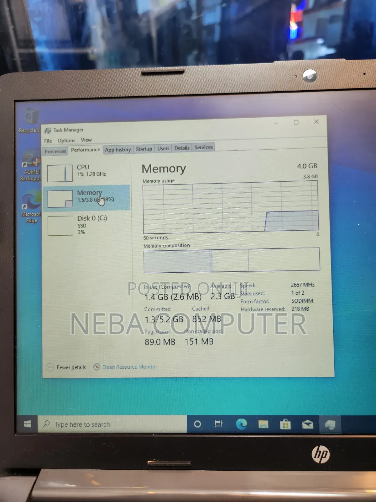 Laptop HP Stream Notebook 4GB Intel Core i3 SSD 256GB