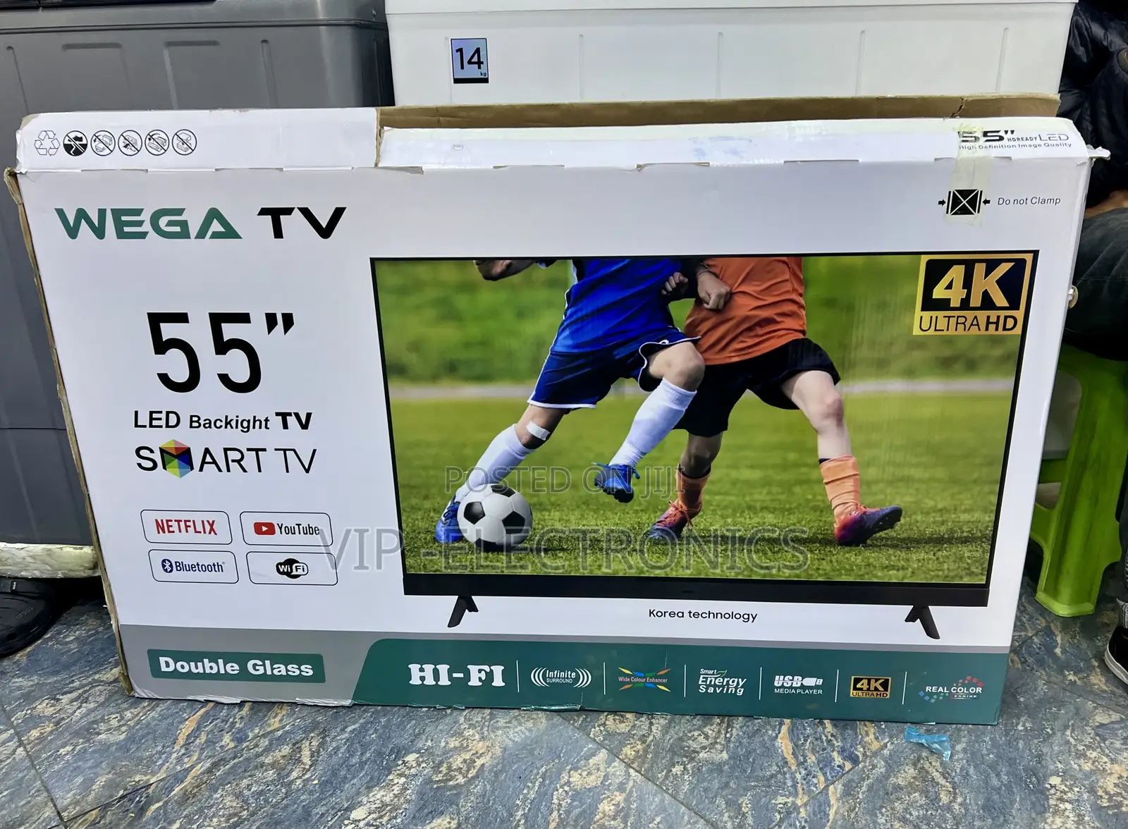 WEGA 55 Inch TV Ultra HD Smart LED TV With Wi-Fi Bluetooth