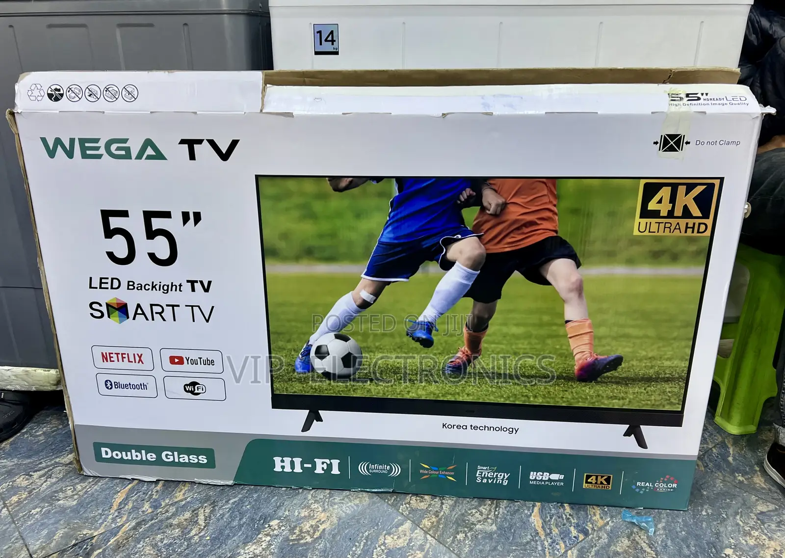 WEGA 55 Inch TV Ultra HD Smart LED TV With Wi-Fi Bluetooth