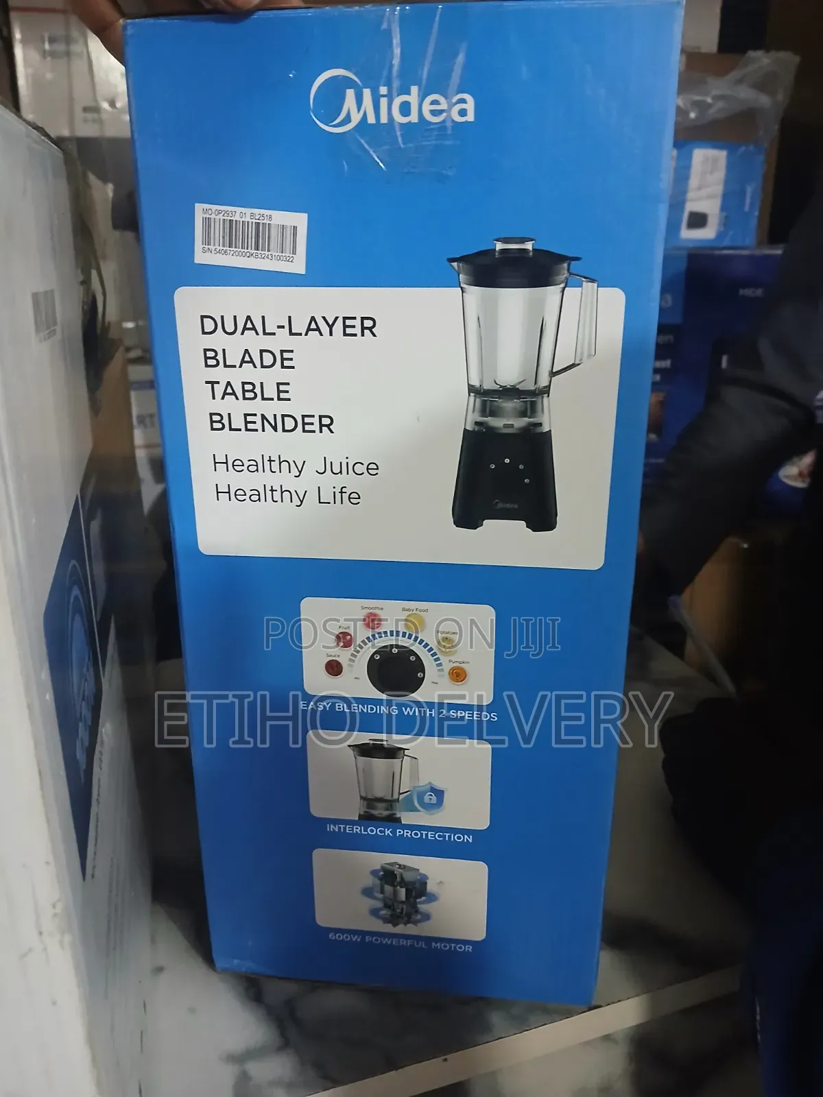 This Is a Midea BL2518 Model Table Blender Featuring a Dual-Lay