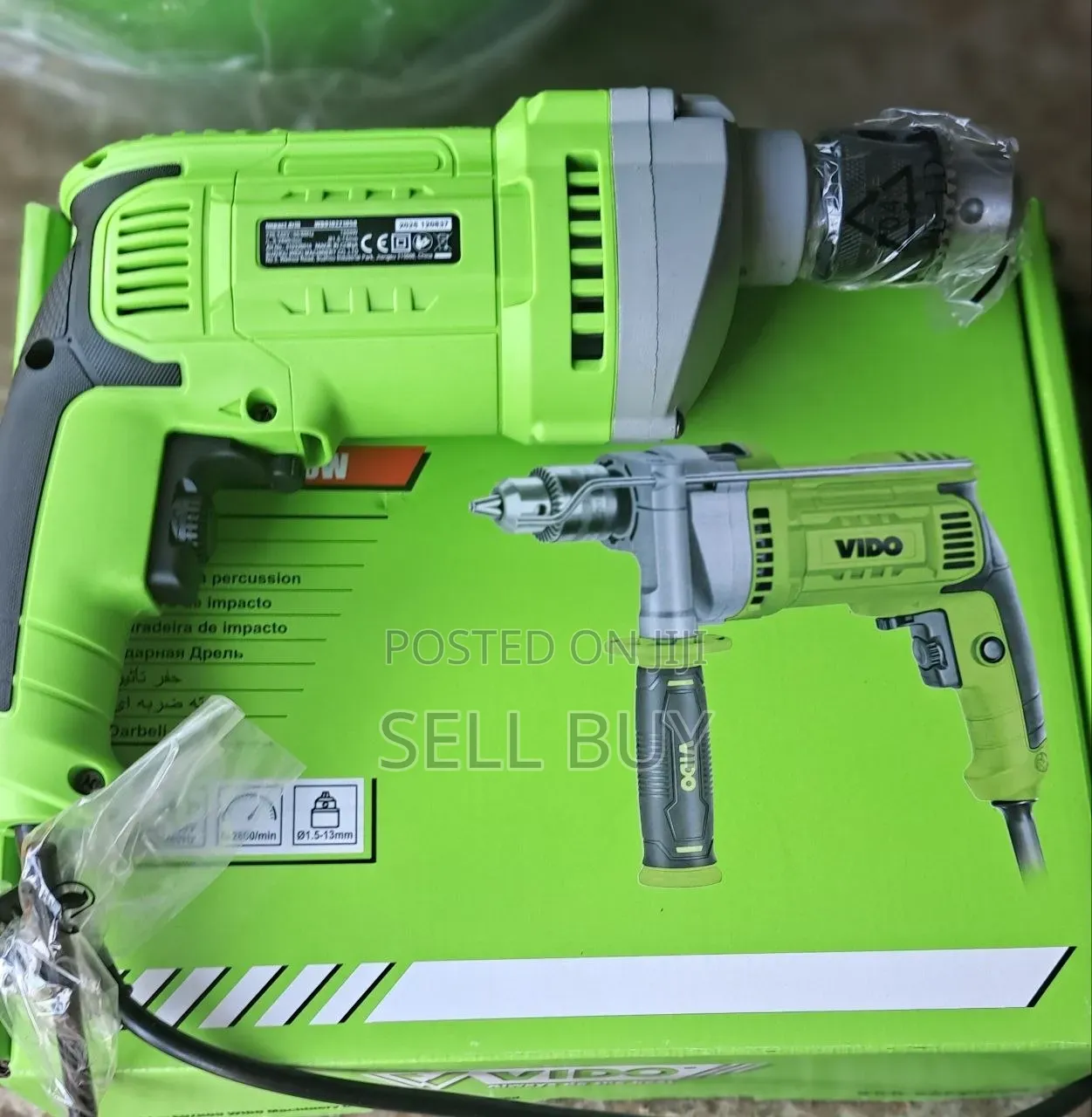 ቪዶ (Vido) 1050w ፕሮፌሽናል ከባድ ስራ የሚችል ኢምፓክት ድሪል