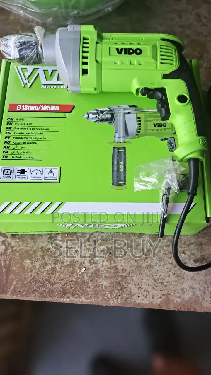 ቪዶ (Vido) 1050w ፕሮፌሽናል ከባድ ስራ የሚችል ኢምፓክት ድሪል