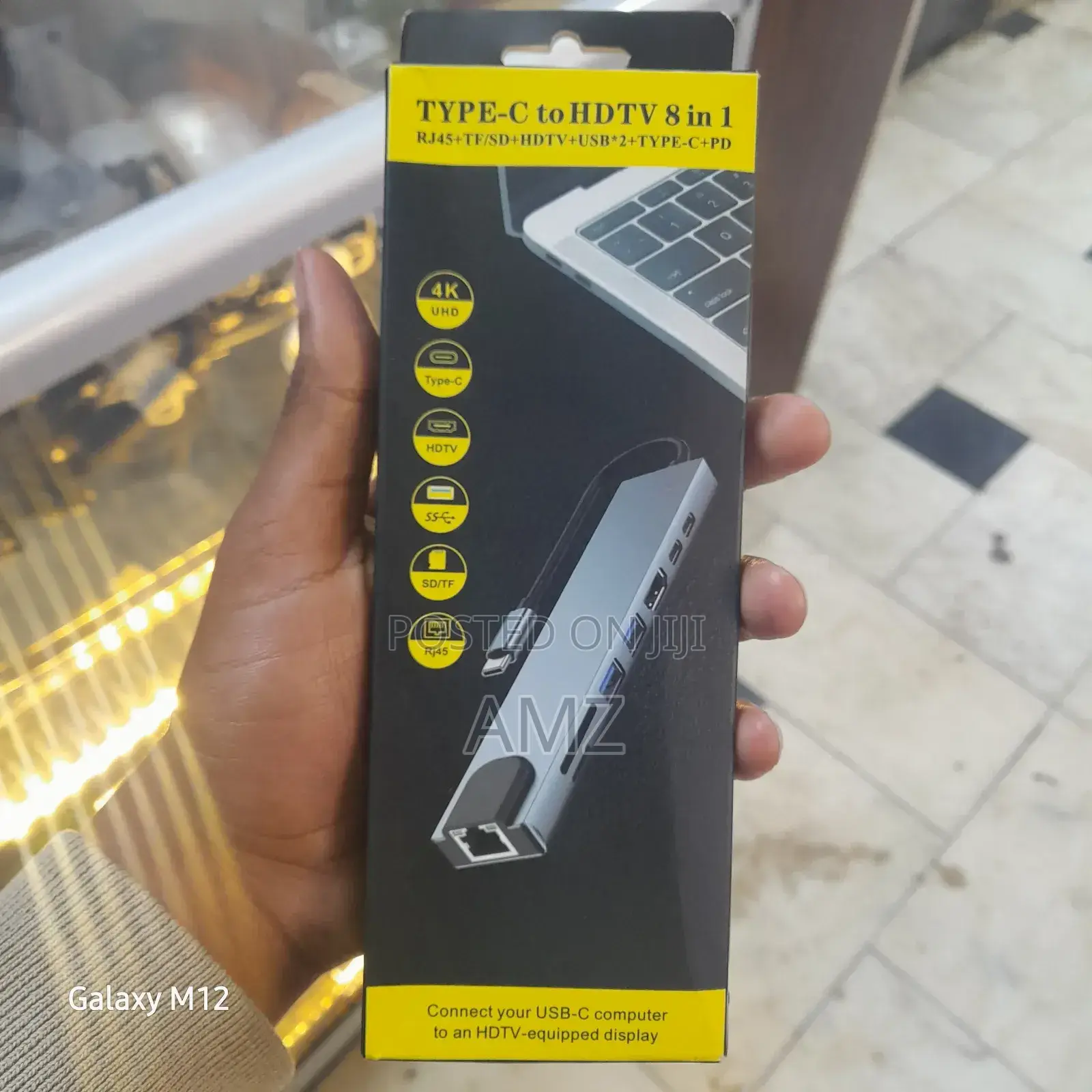 Type-C to HDTV 8-in-1 Hub – RJ45, SD/TF, USB 3.0, PD