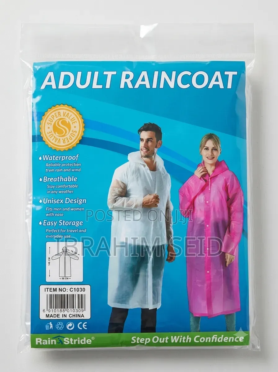 Rain Coat RainStride የአዋቂዎች የዝናብ ልብስ ሙሉ በሙሉ ከዝናብና ከንፋስ የሚጠብቅዎ