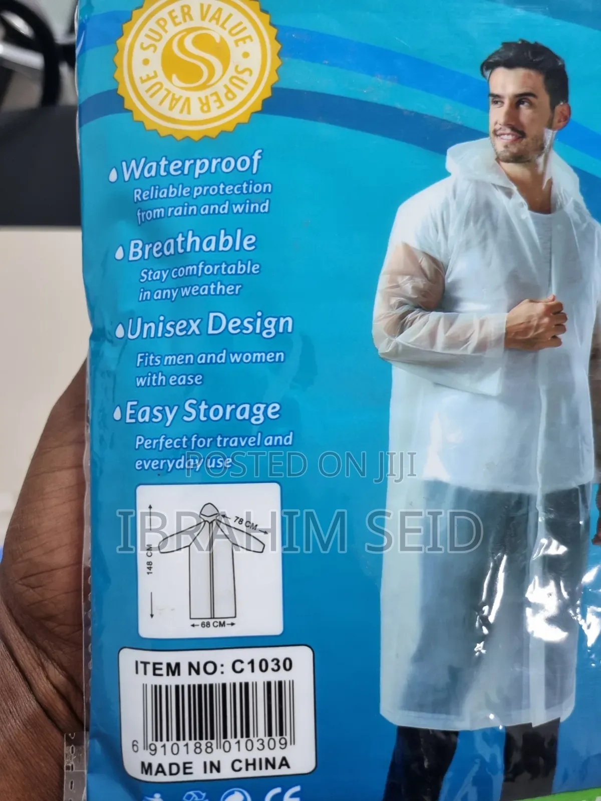 Rain Coat RainStride የአዋቂዎች የዝናብ ልብስ ሙሉ በሙሉ ከዝናብና ከንፋስ የሚጠብቅዎ