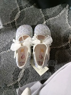 Sparkly Girls’ Frozen Princess Rhinestone Shoes With Ribbon Bow