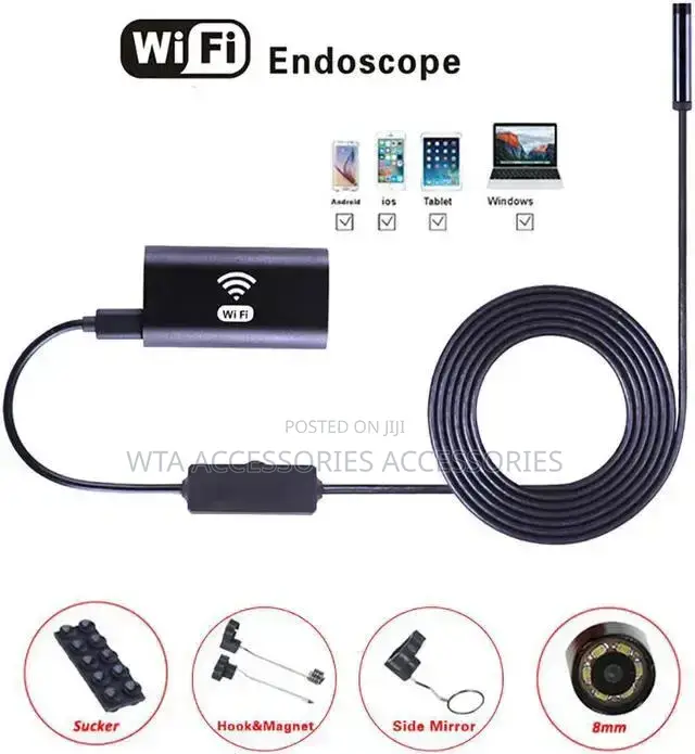 Brand New WiFi Endoscope Camera HD720P (Works With iPhone Android