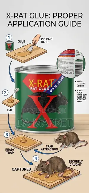 X-Rat Branded Rat Glue (የኤክስ-ራት ብራንድ የአይጥ ማጣበቂያ)