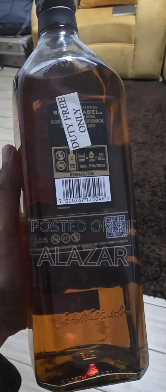 Black Label Duty Free Whiskey
