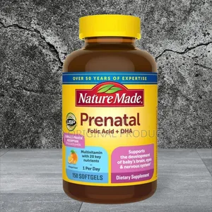 Nature Made Prenatal Folic Acid + DHA, 150 Softgels.