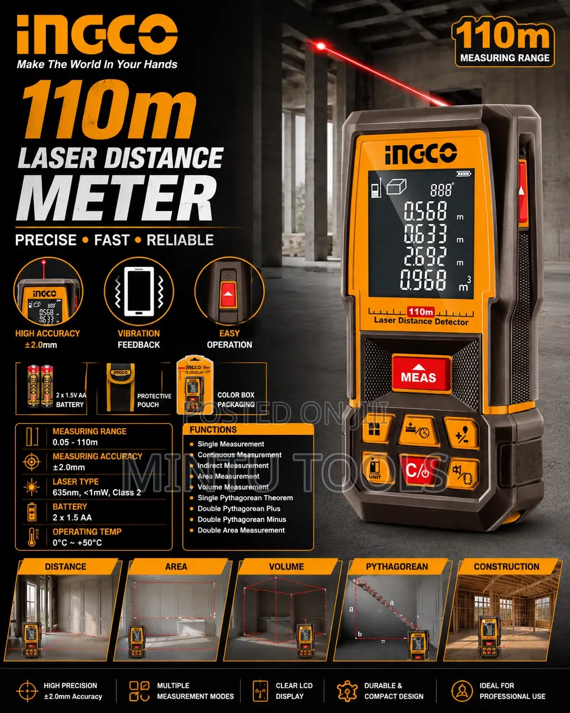 Ingco Laser Meter 110m
