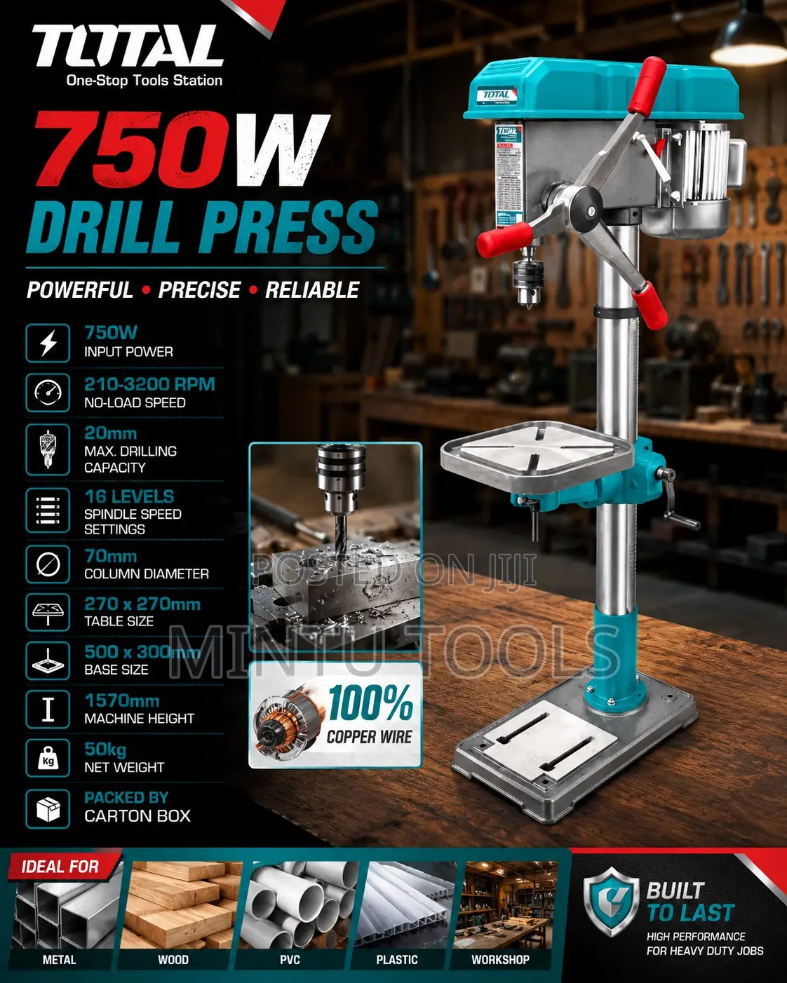 Total Press Drill 750w