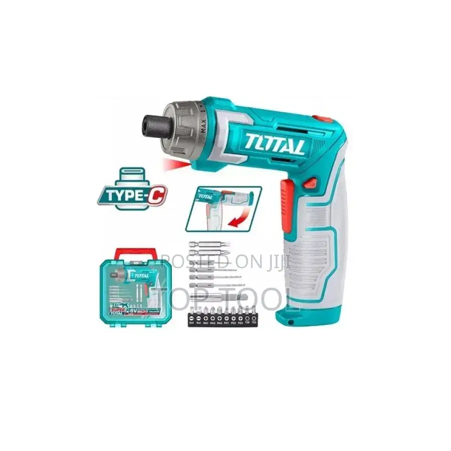 ፡Total Brand Lithium-Ion Cordless Screwdriver Kit,