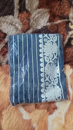 Silver Stripe Floral Chiffon(ሽፎን)