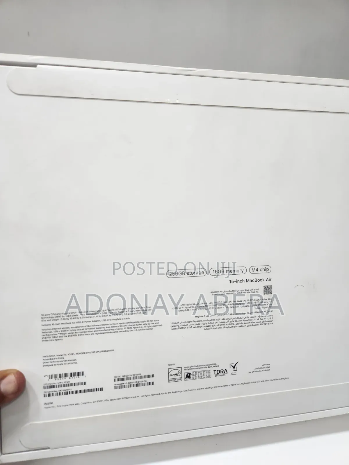 New Laptop Apple MacBook 16GB SSD 256GB