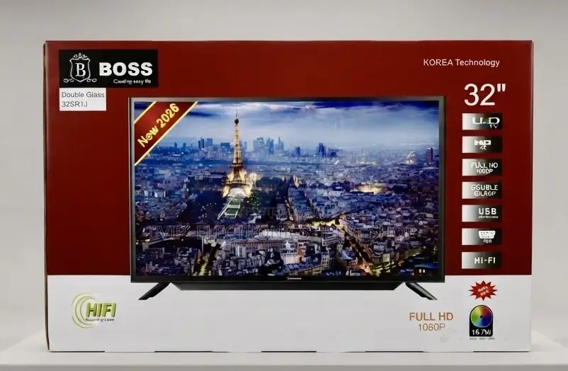 BOSS 32 Inch TV Double Glass Full HD 1080P LED TV (Korea Technology