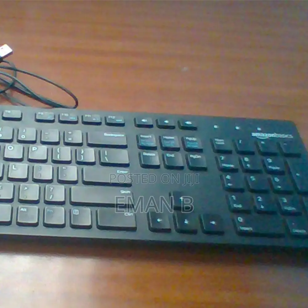 Basics Matte Black Wired Keyboard