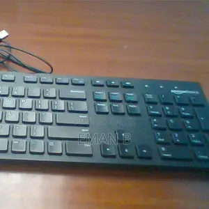 Basics Matte Black Wired Keyboard