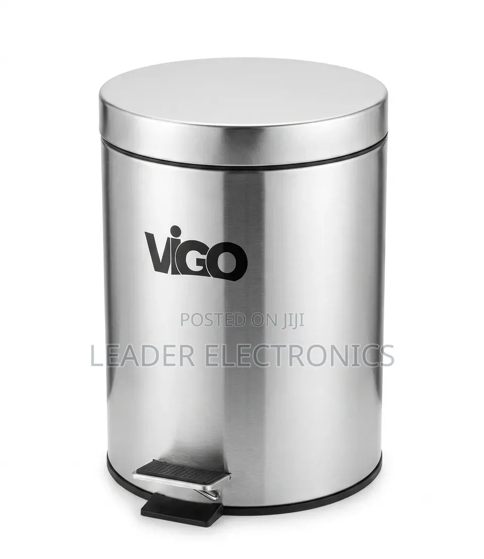 Vigo Stainless Steel Waste Bin 5 Liter – Stylish, Durable Hygienic