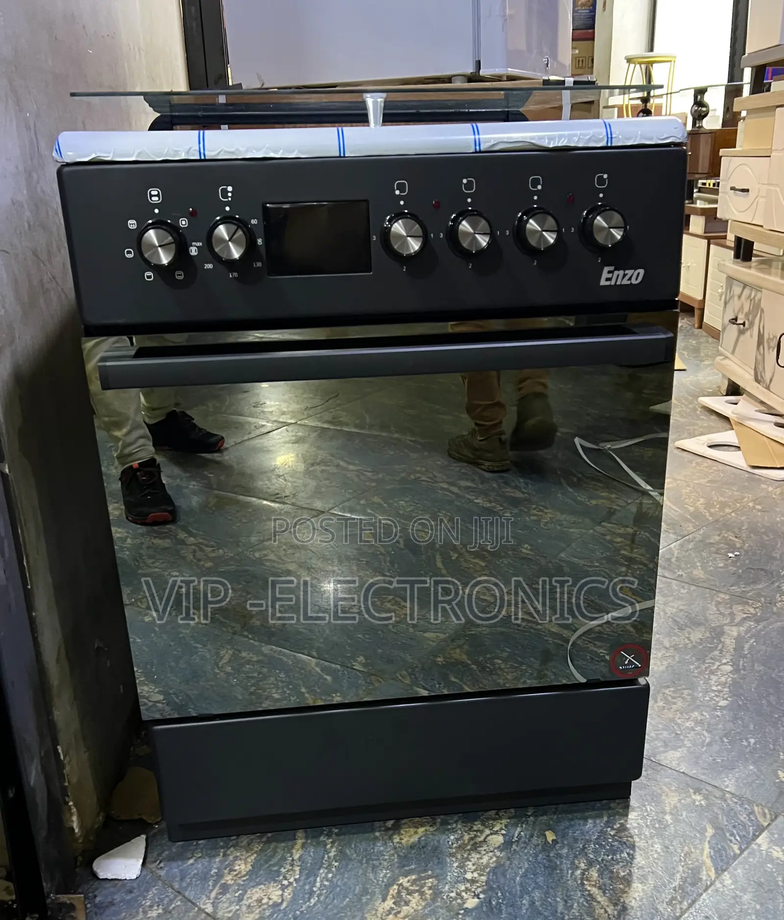 Enzo Oven 4Electric Cooker With Built-in Oven – Black