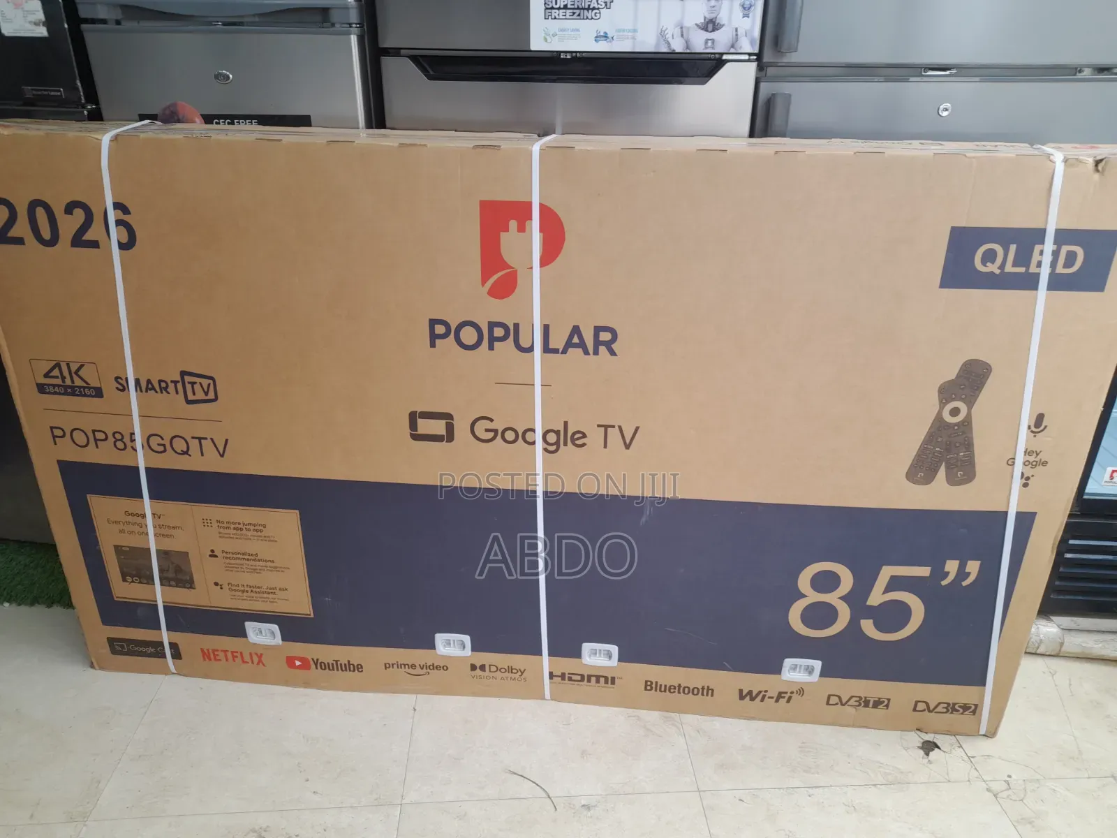 Popular Smart Qled Googel TV 85 Inch Andraid Framless Adis 2026 Qua