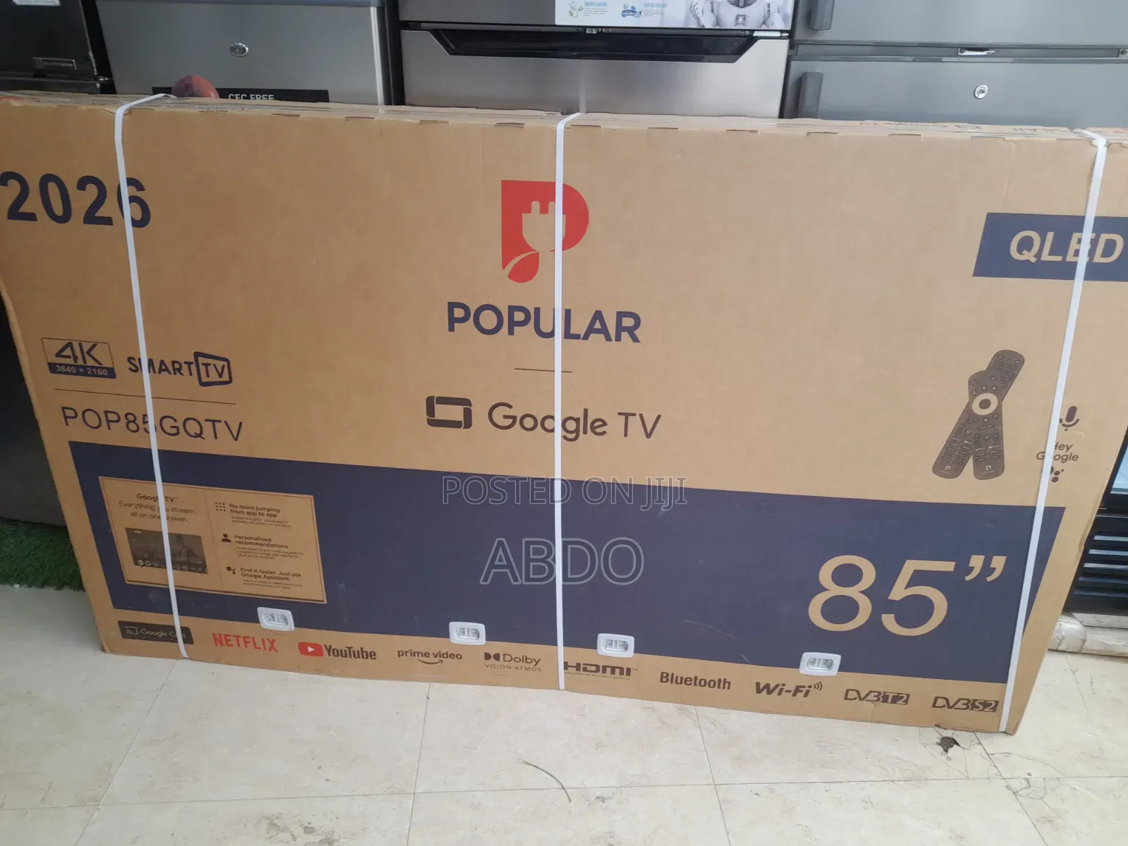 Popular Smart Qled Googel TV 85 Inch Andraid Framless Adis 2026 Qua