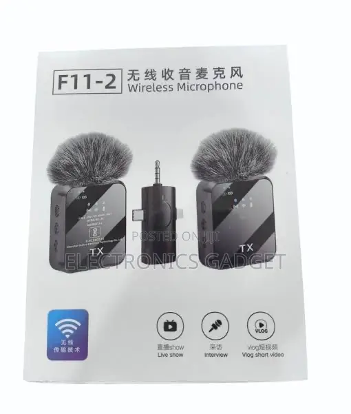 F11-2 TX Wireless Mic for iPhone Android (Type-C + Lightning)