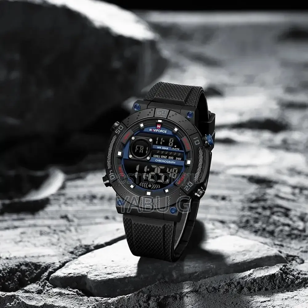 NAVIFORCE Dominant Multifunctional Silicone Strap Sport Digital Watch