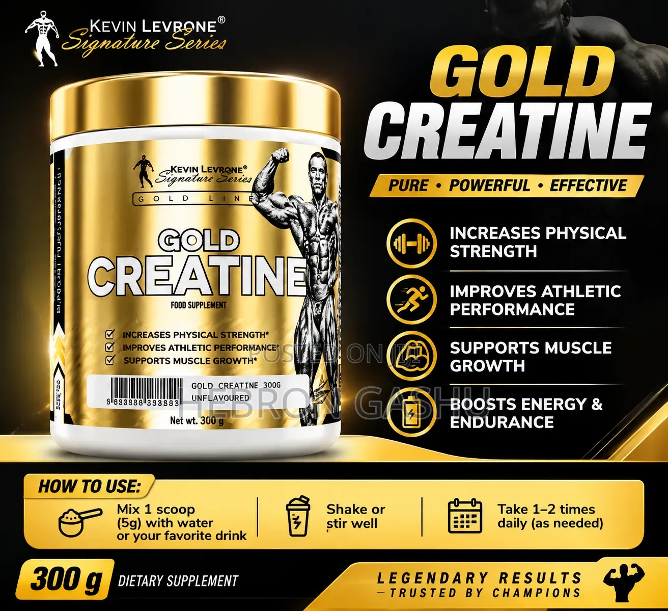 Gold Creatine 300g – ንጹህ Creatine Monohydrate