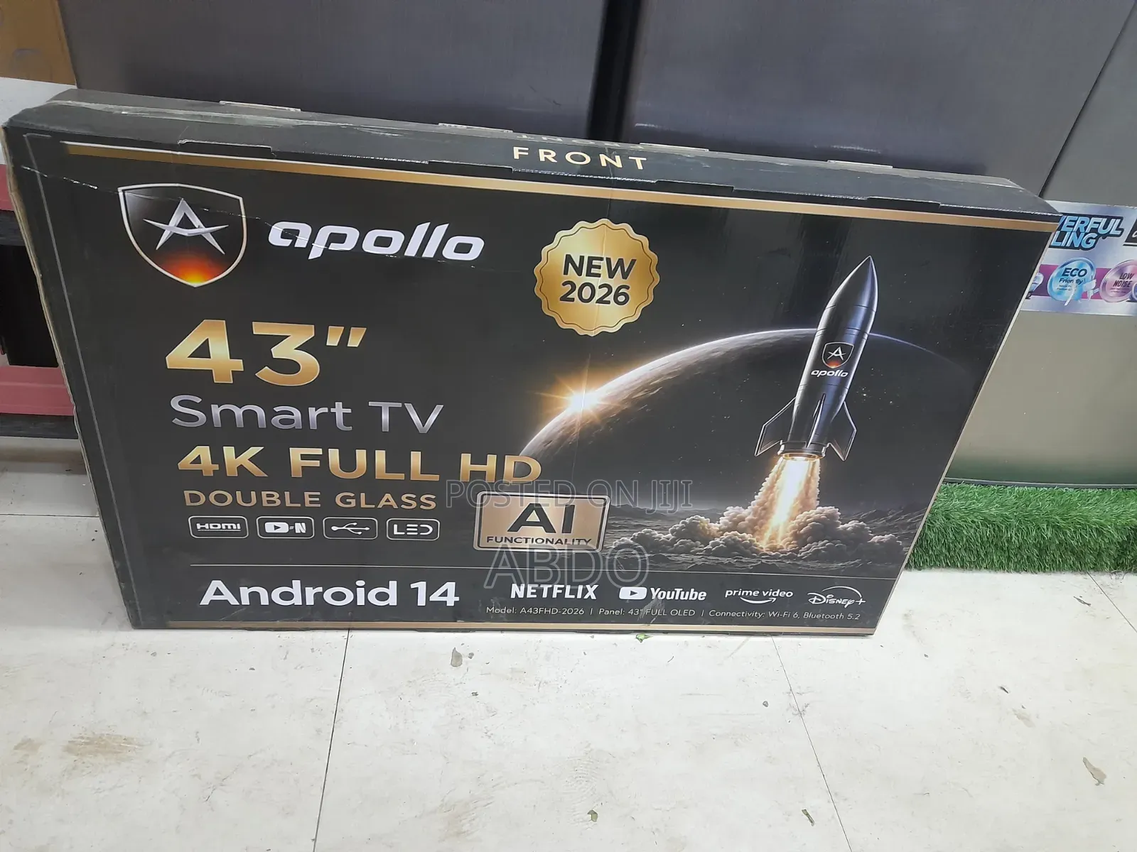 Apollo Smart 43 Inch Andraid Doubel Gelass Secreen Adis2026 Qullali