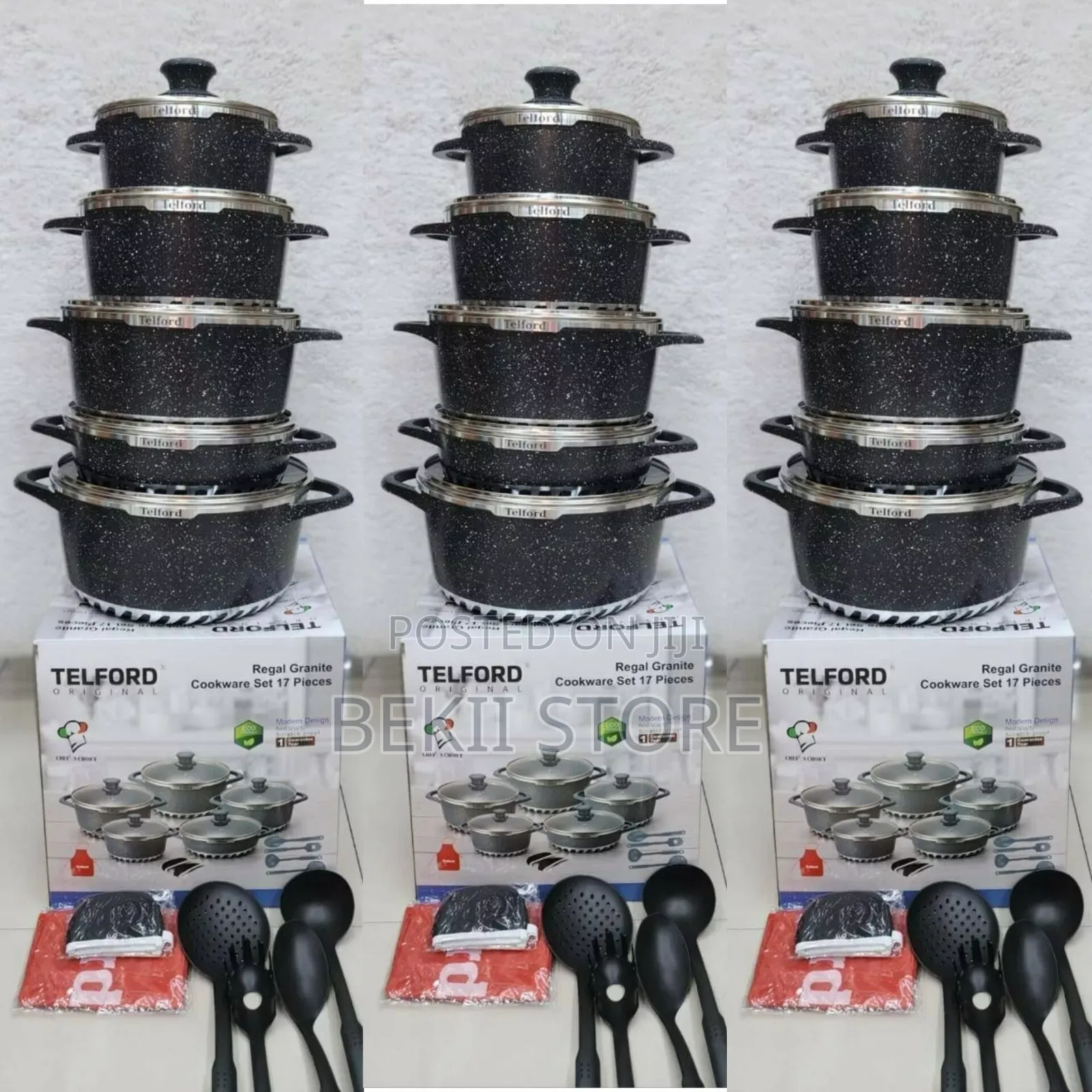 Telford Granite Coated Cookware Set የእንግሊዝ ምርት