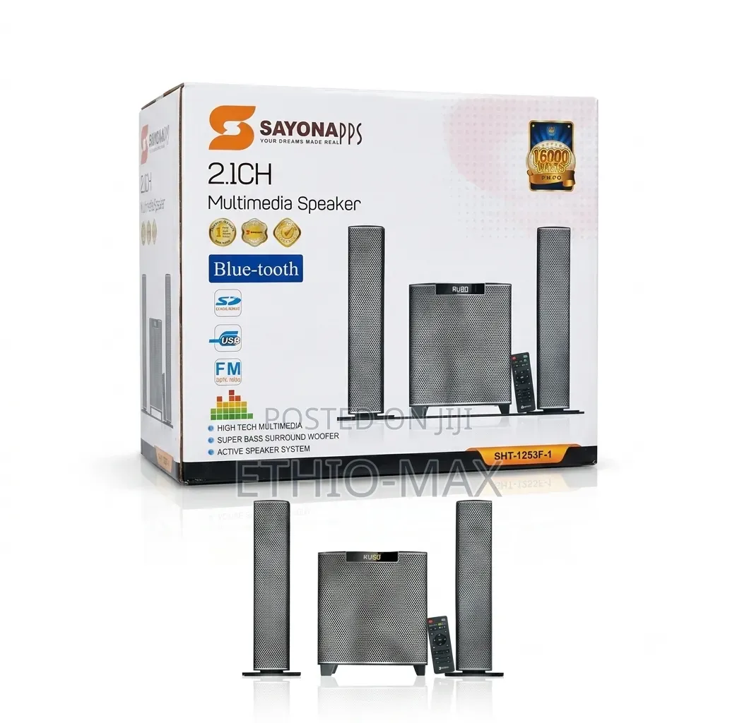 SayonApps 2.1CH Multimedia Speaker System – 16000 Watts (Original)