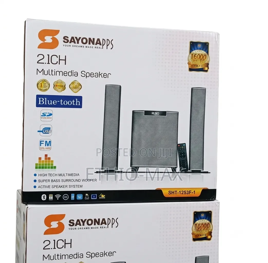 SayonApps 2.1CH Multimedia Speaker System – 16000 Watts (Original)