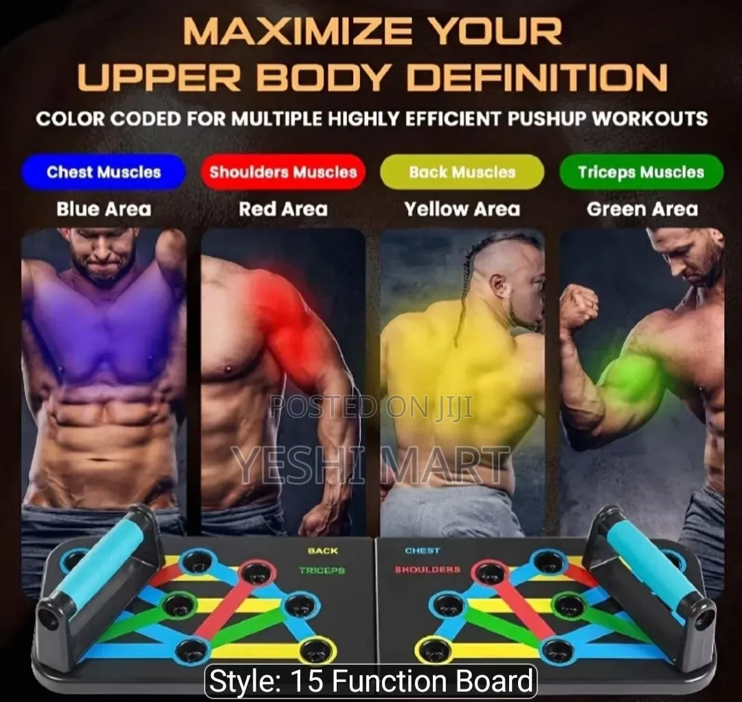 Push-Up Board Set, Portable and Foldable With Resistance Bands, Push
