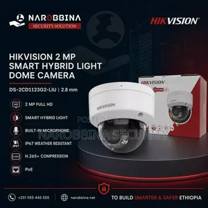 Hikvision 2 MP Smart Hybrid Light Fixed Dome Camera