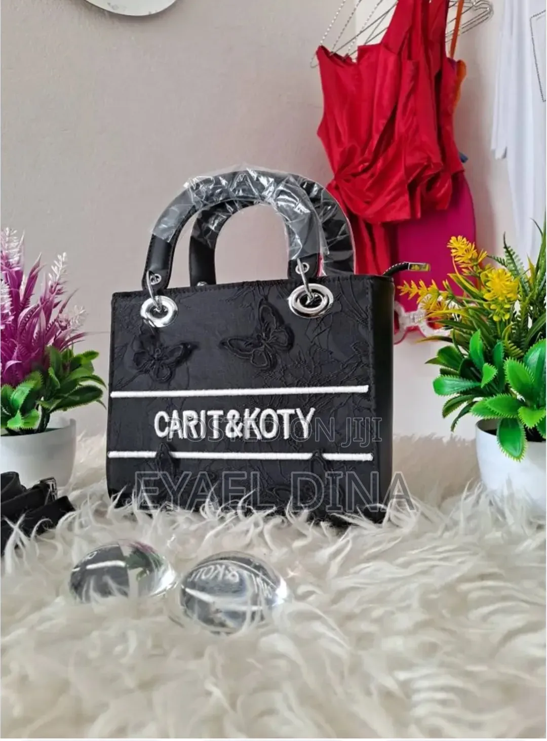 Brand New CARIT KOTY Black Butterfly Handbag Shoulder Bag