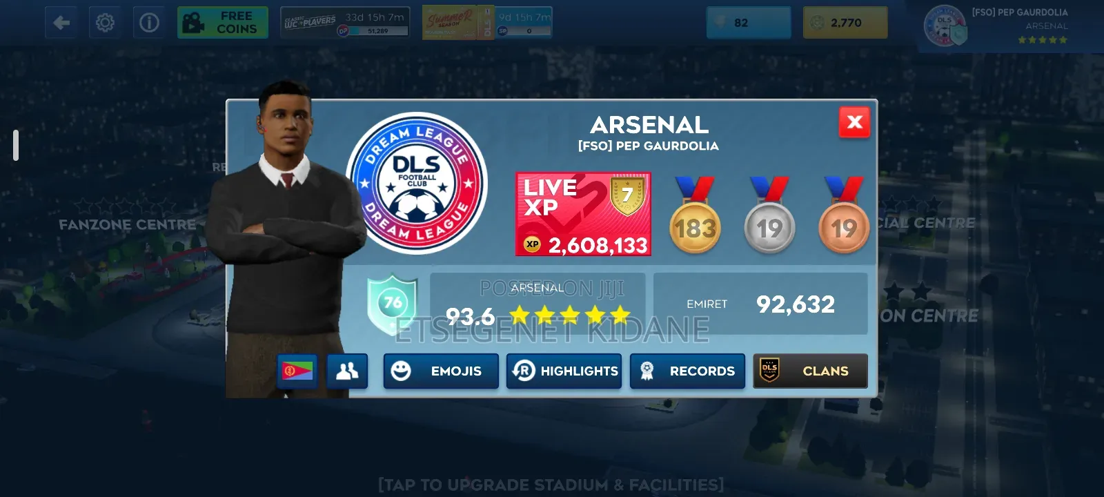 DLS Game Be 700 Birr Arif Akuwam Yalew Team New Megzat Mifelgu