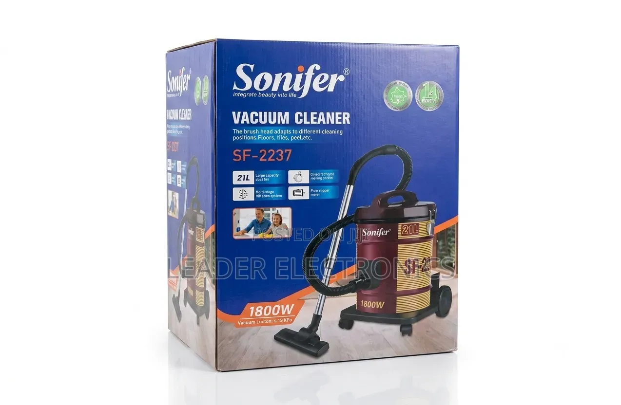 Sonifer Vacuum Cleaner 21L – Powerful Wet Dry Cleaning for Home