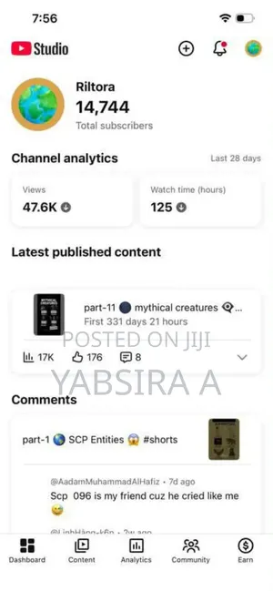YouTube Channel for Sell