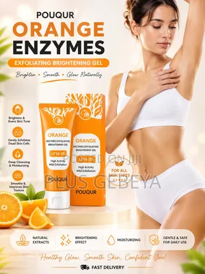 POUQUR OrangeEnzymesExfoliatingBrightening Gel – Smooth Glowing Skin