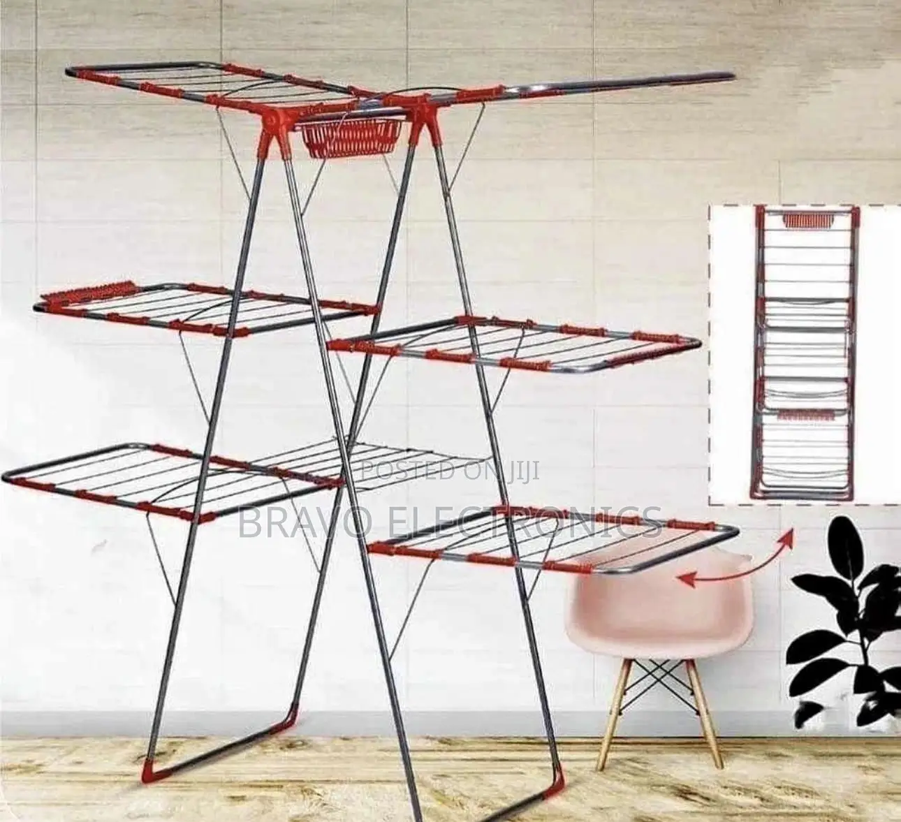 Turkish 6-Wing Foldable Clothes Drying Rack | ታጣፊ የአልባሳት ማድረቂያ