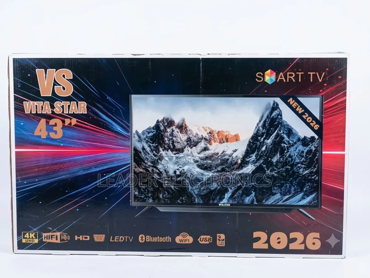 Vita Star TV 43" Smart Android TV – Double Glass Design | New Arrival